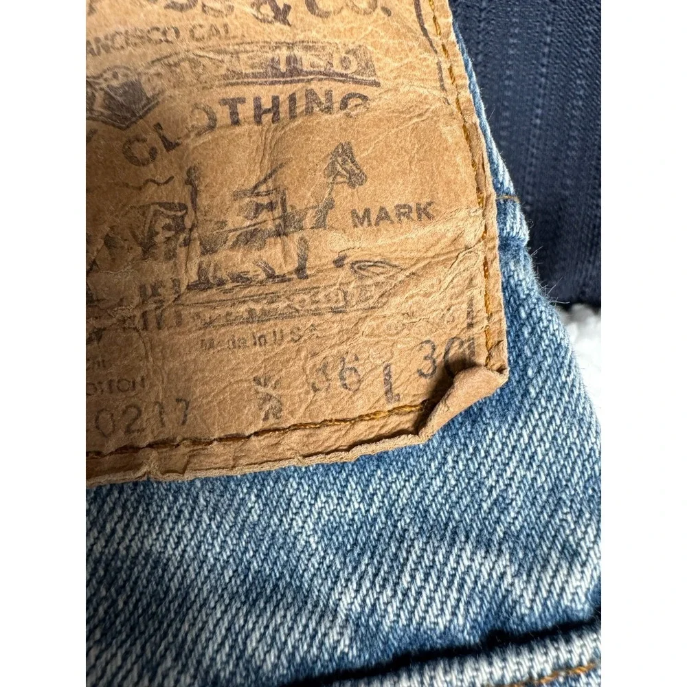 Levi's Jeans Mens 36 Fits 34x29 Blue 509-0217 Denim Orange Tab